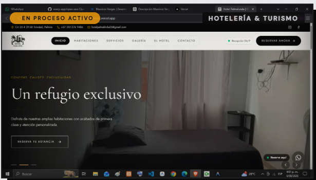 Captura del proyecto Plantilla Web Hotel Boutique